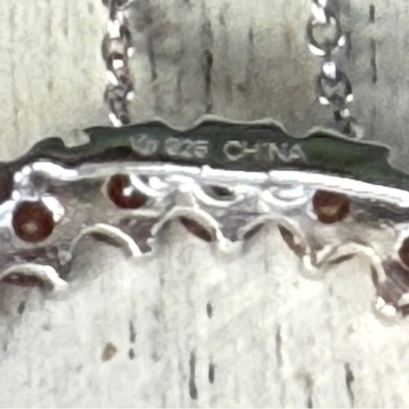 Sterling Citrine Circle Necklace - Picture 3 of 11